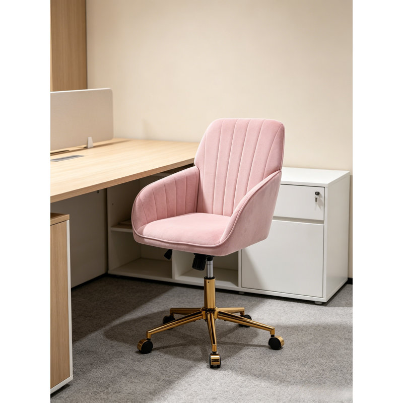Fauteuil de bureau réglable et pivotant ergonomique, chaise de bureau confortable avec support lombaire pour la maison et la chambre à coucher