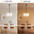 3 - Light Dimmable Rattan - Wrapped Oval Drum Chandelier