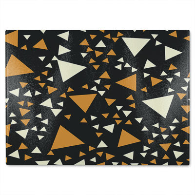 Triangles On Glass Chopping Board