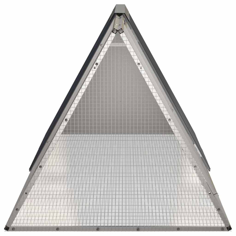Grande cage à lapins en acier galvanisé anthracite, Anthracite, H 98,43 po x l 39,37 po x P 29,53 po