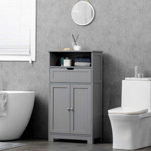 Myrtus Bathroom Storage Cabinet White Freestanding Organizer Cabinet for  Bathroom, 3 Drawers