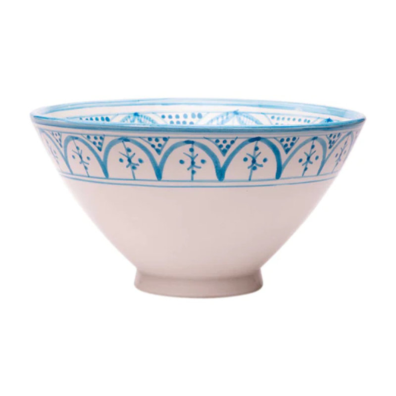 Bungalow Rose Ceramic Serving Bowl, Turquoise