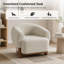 Ensemble de 2 chaises d'appoint modernes rembourrées avec pieds en bois massif et fauteuil tonneau en tissu-131456216