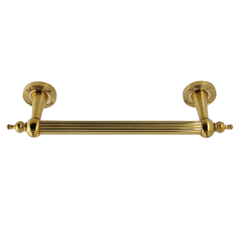Kingston Brass Templeton 1-Inch O.D Grab Bar, 16" W, Brushed Brass