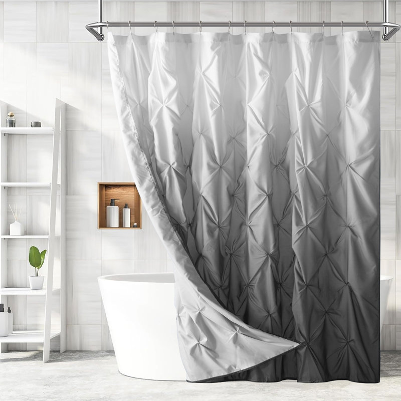 Rideau de douche Ombre Pintuck, Gris