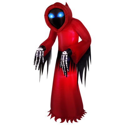 Décoration de jardin gonflable Airflowz Faucheuse sans visage lumineuse pour Halloween, autogonflante, 1 paquet, à partir de 14 ans