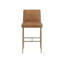 Tabouret LATHAN - Cuir brun clair