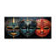 Red African Masks III - Masque africain, art mural-1247760899-1208940165-1247760897