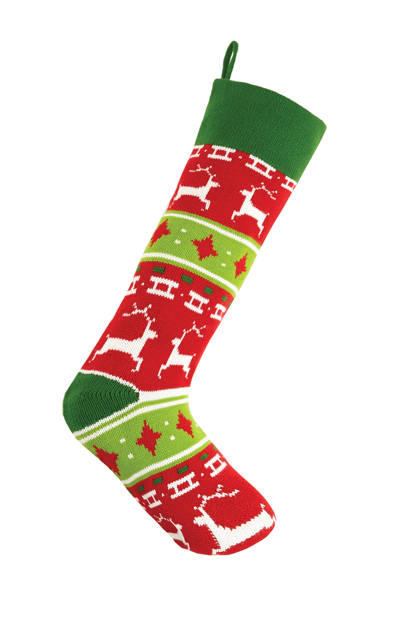 The Holiday Aisle® Fair Isle Reindeer Knit Stocking & Reviews | Wayfair