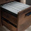 Bureau d'ordinateur, finition brune