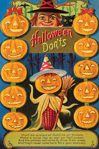 Affiche rétro’halloween, H 66 po x l 44 po