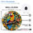 Colorful Macaw Wall Clock with Flowers And Leaves Art - 12'' Modern Glass Wall Clock