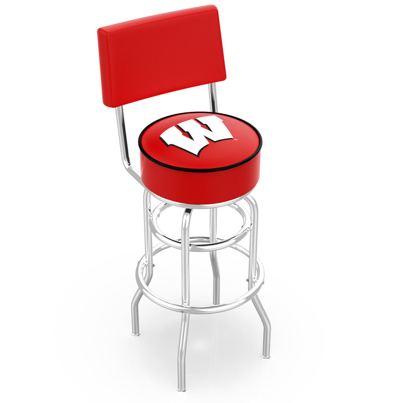 NCAA 30" Swivel Bar Stool, University of Wisconsin