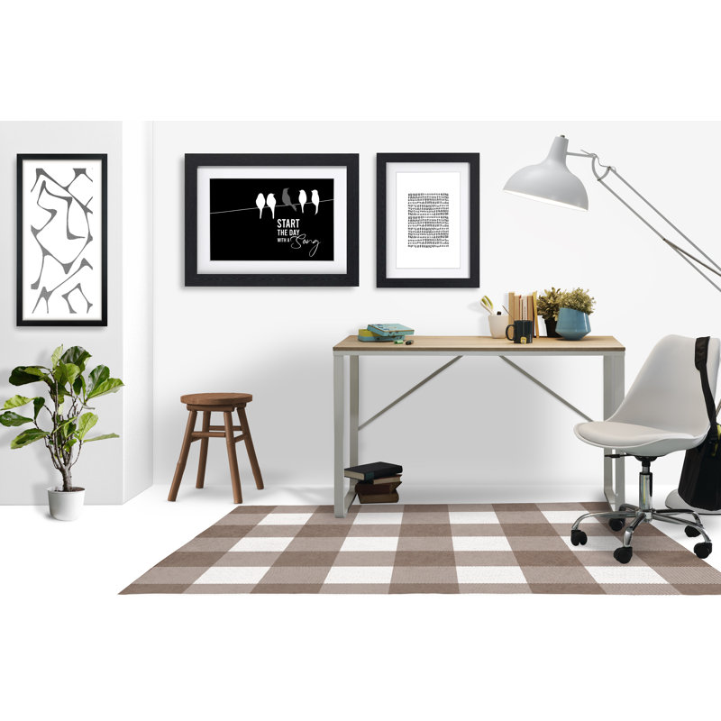 Tapis de chaise rectangulaire Chico, L 36 po x L 60 po, Taupe