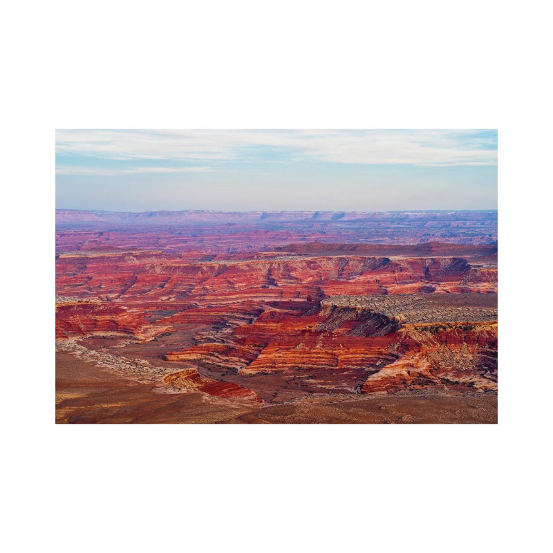 View Of Canyon From Panorama Point, Maze District Of Canyonlands National Park, Wayne County, Utah, USA - Wrapped Canvas Print