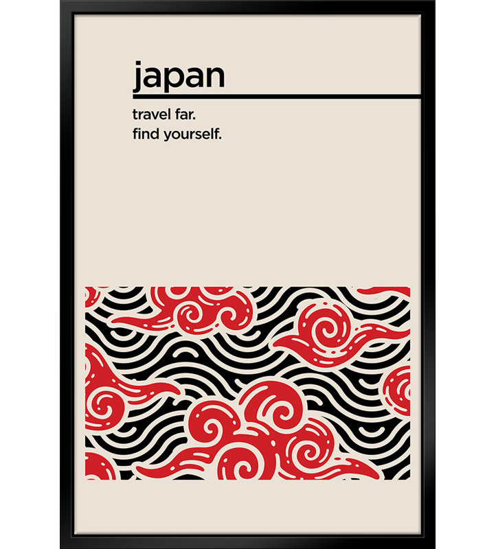 "Japon", "Find you" - cadre flottant, impression sur toile, L 22 po x H 28 po