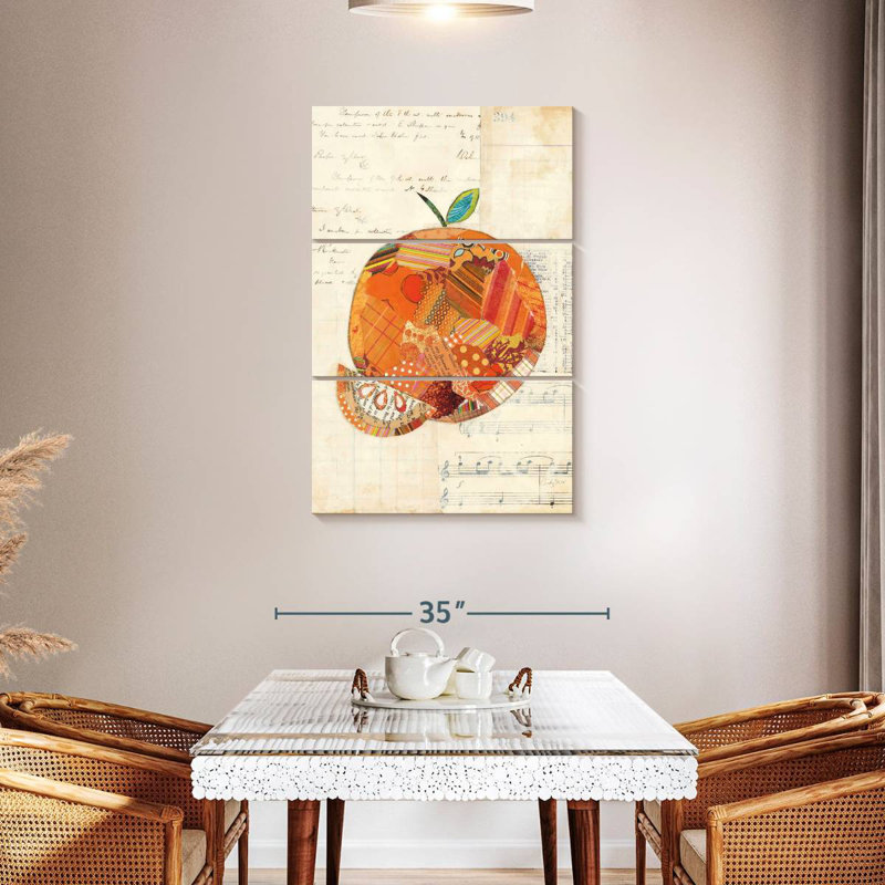 Yarlin Orange Patterns, 45" H x 28" W