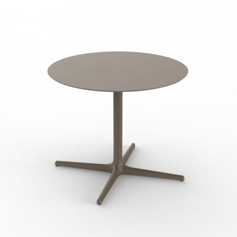 Toledo Outdoor Round Dining Table, 29.53"H x 35.43"L x 35.43"W, Chocolate