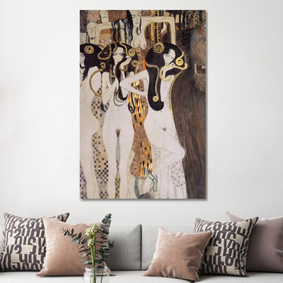 Die Gorgonen Und Typhoeus by Gustav Klimt - Wrapped Canvas Painting