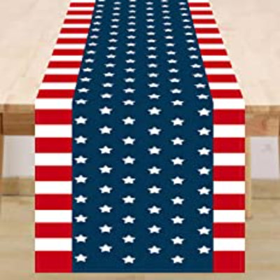 Gilmar Rectangle Independence Day Polyester Table Runner