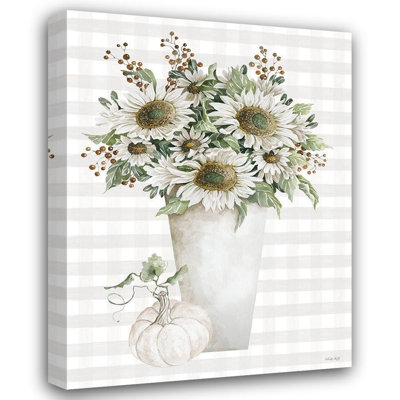 Rosalind Wheeler Jacobs, Cindy Gallery Wrapped Canvas Art Titled: Fall SuFootballowers II