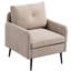 Fauteuil Modern Home avec housse en chenille et pieds en métal