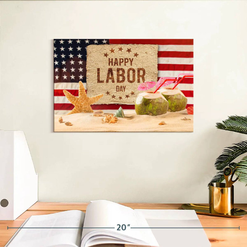 Bannière «Happy Labour Day», H 8 po x l 12 po