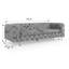Ghaleb 237Cm Velvet Square Arms Sofa-631652536-631652528