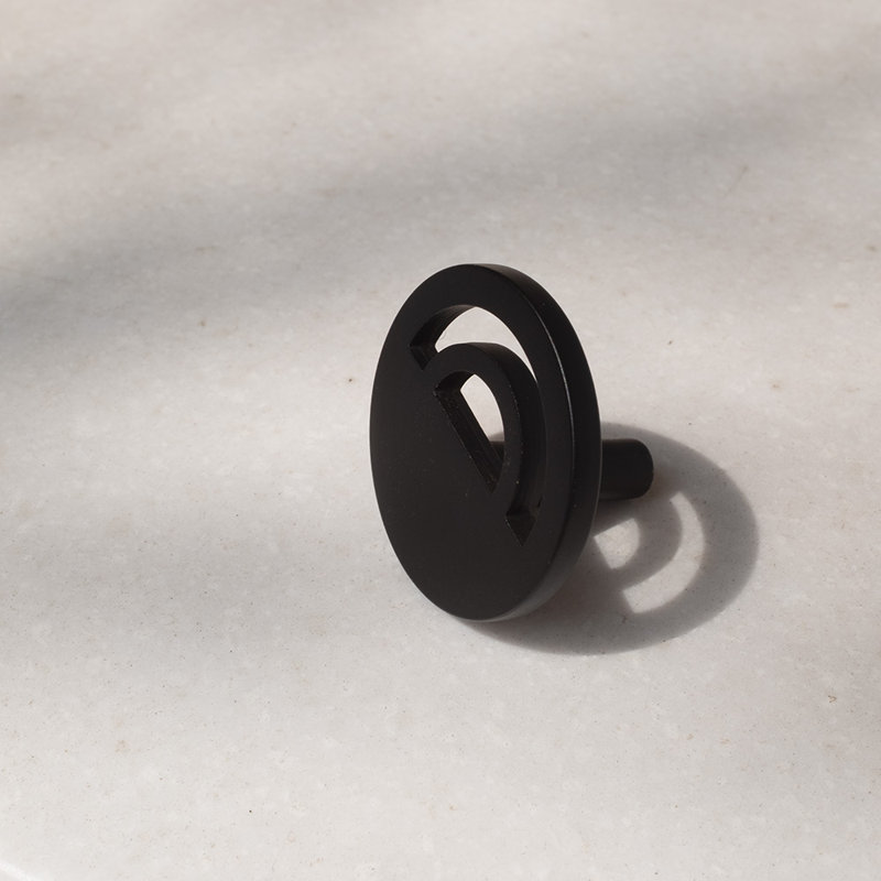 Horizon Circle Knob, Matte Black