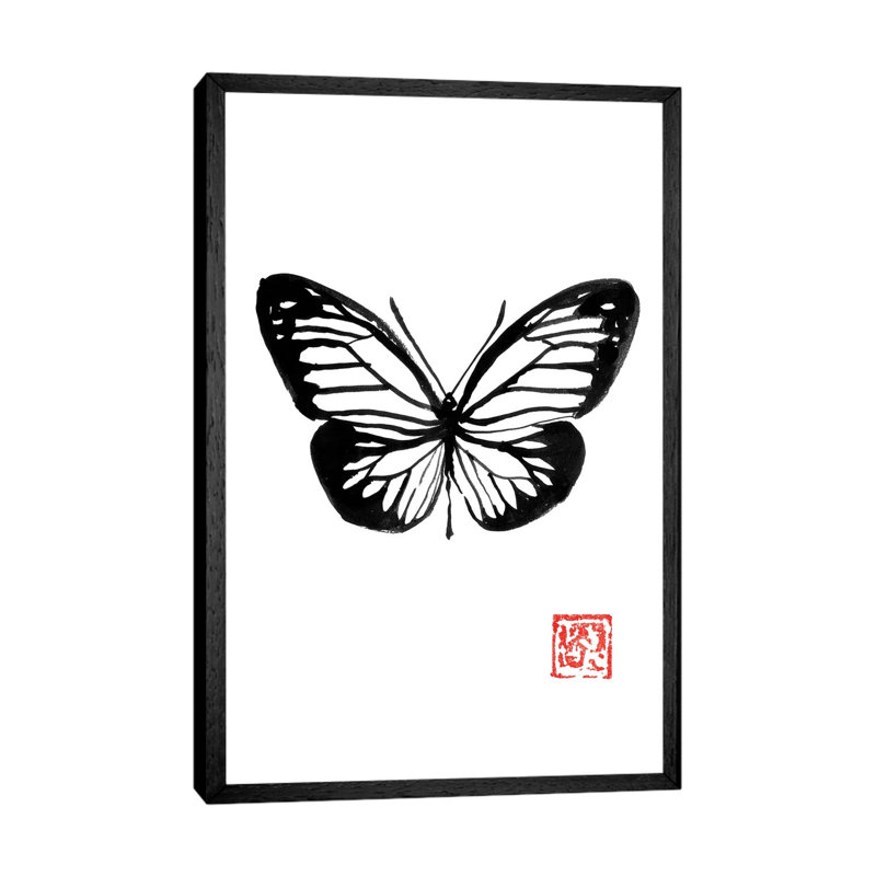 Butterfly by Péchane - Print on Canvas, Black Framed, 152.5 cm H x 101.5 cm W