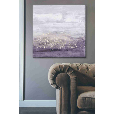 «Amethyst Glitter I» par Jennifer Goldberger, reproduction d'art sur toile tendue