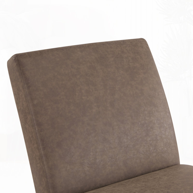 Chaise longue en cuir synthétique