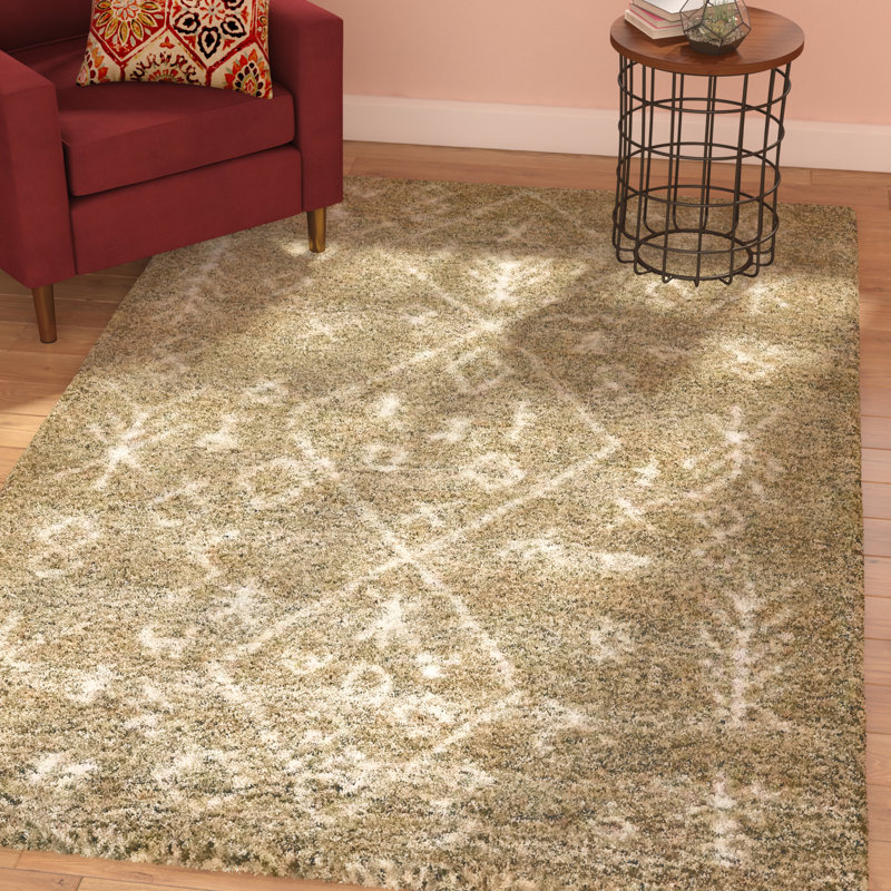 Jonnye Southwestern Area Rug, Rectangle 5'1" x 8', Gray