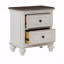 Finition blanc antique et finition brun-gris