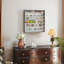 Graphite Wood Effect Six Shelf Display Cabinet with Glass Doors for Living Room Dining Room Modern Storage Showcase