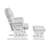 Cleo Wooden Glider and Ottoman-98415162-98415161