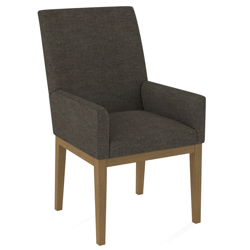 Upholstered Arm Chair, Salvador Asphalt, Beachwood