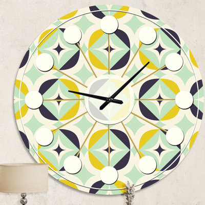 Horloge murale diamant rétro V - Mid-Century moderne