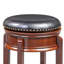 Tabouret de comptoir pivotant 24 po Sabi, bois massif, similicuir-69426696-69426697-69426701