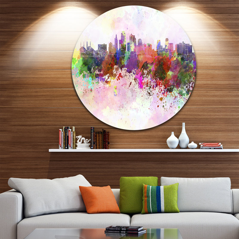 « kansas city horizon », impression sur métal, H 23 po x l 23 po x P 1 po