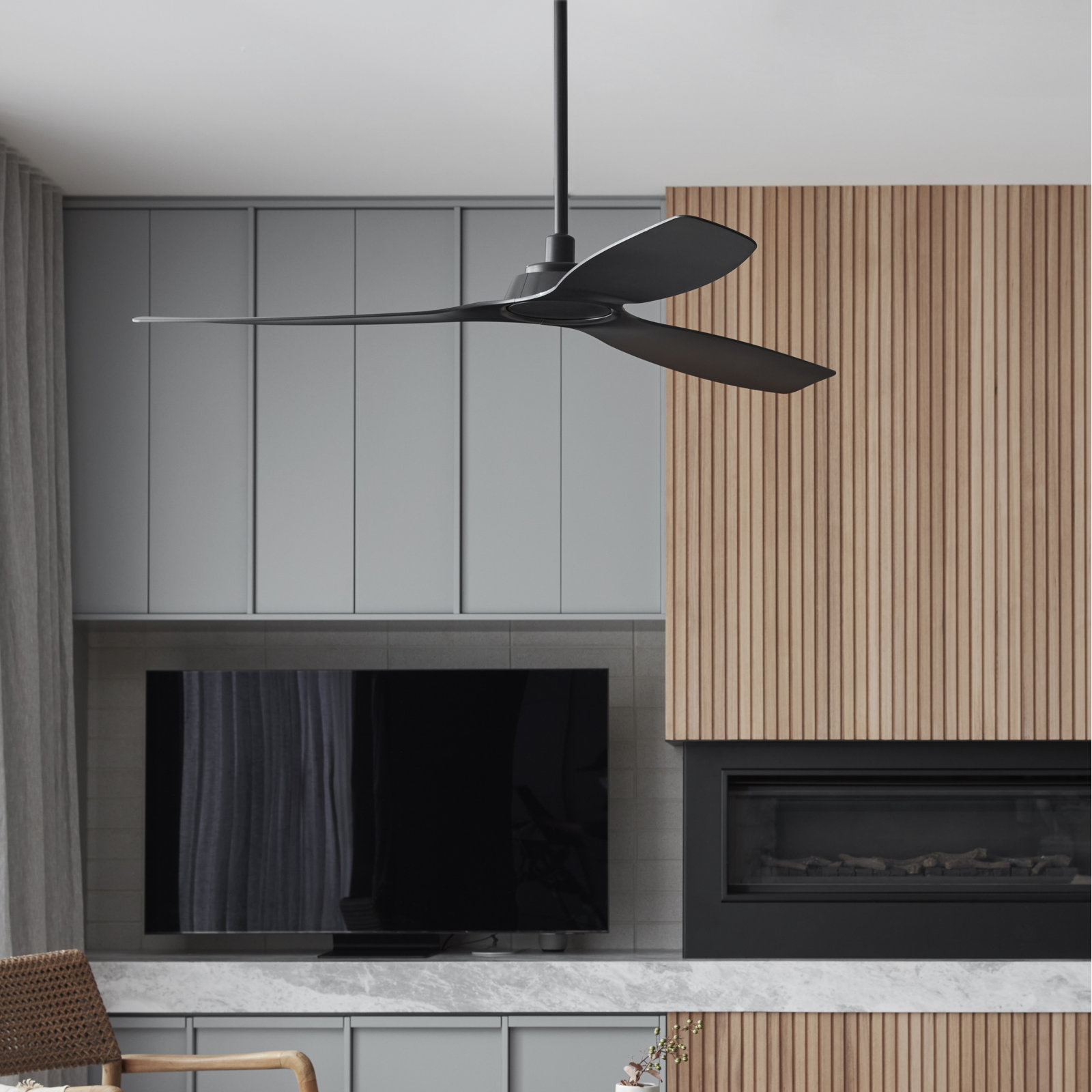 Willow 52" Ceiling Fan, Black