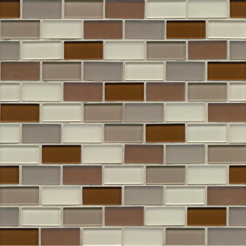 Harmony 1" x 2" Glass Mosaic Tile in Symetry