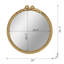 Miroir mural rond avec cadre doré orné