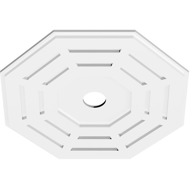 Diamètre intérieur de médaillon contemporain en PVC de 3 po Westin, H 24 po x l 24 po x P 1 po