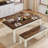 3 Piece Dining Table Set With 2 Benchs, Farmhouse Wood Kitchen Table With 2 Benches-1061044592