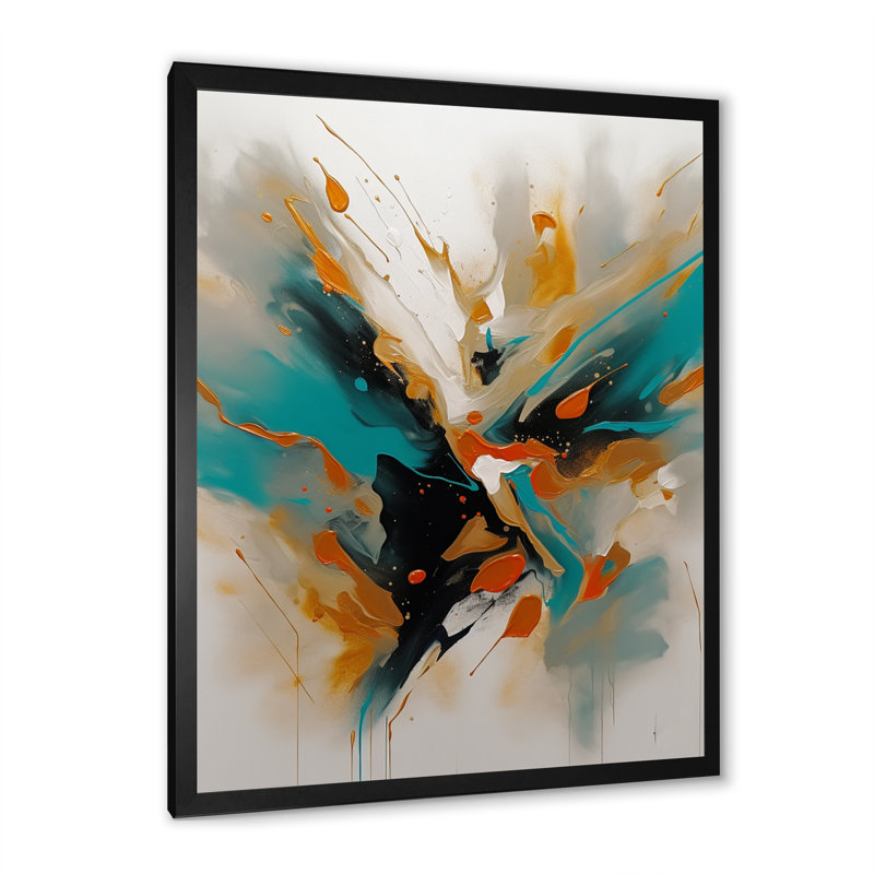 "Lesko Paint Brushstrokes", reproduction d'art sur toile, Cadre photo noir, H 20 po x l 12 po x P 1 po