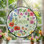 Vitrail de jardin en verre coloré 7,8 po H