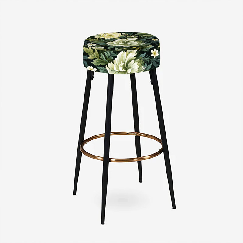 Huyett - Ensemble de 2 tabourets floraux