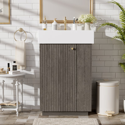 22" Single Bathroom Vanity With Ceramic Top