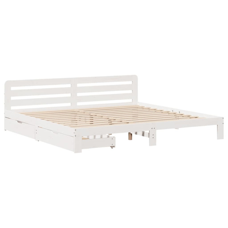 Solid Wood Bed Frame, 204 x 203.5cm